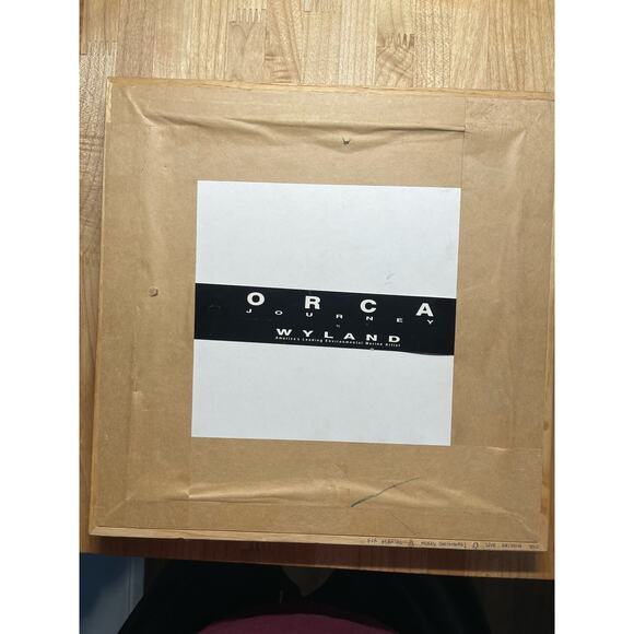 Wyland Print Orca Journey 1990 12x12 Wood Frame Stunning Y2K - Picture 3 of 7